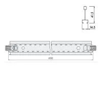 Подвесная система КНАУФ Силуэт рейка поперечная 600x41,5 мм