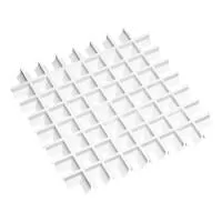 Грильято Пирамидальный ячейка 75х75мм, белый матовый, высота 35 мм, ширина 10 мм