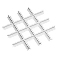 Грильято Пирамидальный ячейка 150х150мм, белый матовый, высота 35 мм, ширина 10 мм