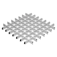 Грильято ячейка 60х60, высота 30 мм, ширина 10 мм, супер-хром