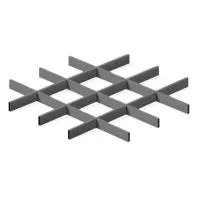 Грильято ячейка 150x150, высота 30 мм, ширина 10 мм, металлик матовый