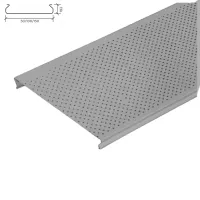 Реечный потолок OMEGA A100AT металлик c перфорацией