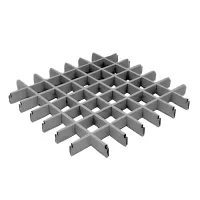 Грильято ячейка 86x86, высота 30 мм, ширина 10 мм, металлик