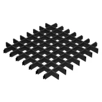 Грильято ячейка 75x75, высота 50 мм, ширина 10 мм, черный