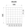 Грильято GL-15 ячейка 86x86, высота 37 мм, ширина 15 мм, металлик