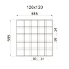 Грильято GL-24 PRIM ячейка 120x120, высота 34 мм, ширина 24 мм, черный