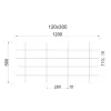 Грильято Жалюзи ячейка 300x120 мм, черный, высота 30 / 50 мм, ширина 10 мм