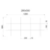 Грильято Жалюзи ячейка 300x200 мм, металлик, высота 30 / 50 мм, ширина 10 мм