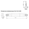 Подвесная система Албес T-15 Struna рейка поперечная высота профиля 41.5мм, длина 600мм, белый / черный