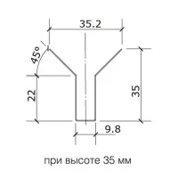 Грильято Пирамидальный ячейка 200х200мм, черный, высота 35 мм, ширина 10 мм