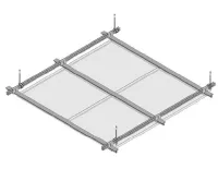 Подвесной потолок Армстронг V-Clip F Plain белый 600x600х40мм (фаска 3 мм)