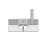 Подвесной потолок Армстронг V-Clip Plain белый GW 1200x300х40мм перфорация Rd1509 с флисом