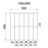 Грильято GL-15 Жалюзи ячейка 100x300, высота 37 мм, ширина 15 мм, белый оцинк