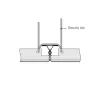 Подвесной потолок Армстронг V-Clip Plain белый GW 1200x300х40мм перфорация Rd1509 с флисом
