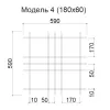Грильято Нестандартная ячейка Модель 4 ячейка 180х60мм, белый матовый, высота 30 мм, ширина 5 мм