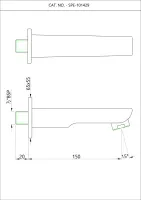 Излив для ванны Essco Aspire SPE-CHR-101429 Хром