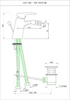 Однорычажный смеситель для биде Essco Stella STE-CHR-107213B Хром