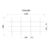 Грильято Жалюзи ячейка 300x150 мм, окраска по RAL, высота 30 / 50 мм, ширина 10 мм