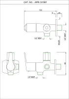 Двухходовой угловой запорный кран с фланцем Essco Aspire APR-CHR-101067 Хром