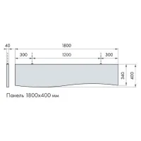 Армстронг OPTIMA Baffle CURVES Прямоугольный 1800x400мм, белый