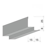 Профиль угловой PLL А6/А8 L 3000 мм белый матовый сталь