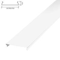 Реечный потолок Албес S дизайн A25AS белый матовый