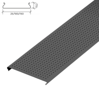 Реечный потолок Албес S дизайн A25AS металлик матовый c перфорацией