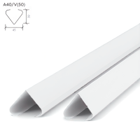 Рейка A40V V-образный дизайн белый матовый