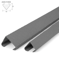 Рейка A40V V-образный дизайн металлик с перфорацией