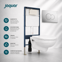Подвесной унитаз с инсталляцией и клавишей смыва Jaquar Opal Prime