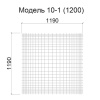 Грильято Нестандартная ячейка Модель 10 1200x1200мм, белый матовый, высота 40 мм, ширина 10 мм