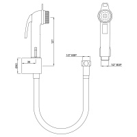 Лейка для гигиенического душа Essco ALE-BLK-583 Черный