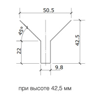 Грильято Пирамидальный ячейка 86х86мм, белый матовый, высота 42.5 мм, ширина 10 мм
