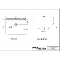 Раковина Essco Aspire AIS-WHT-101701 Белая